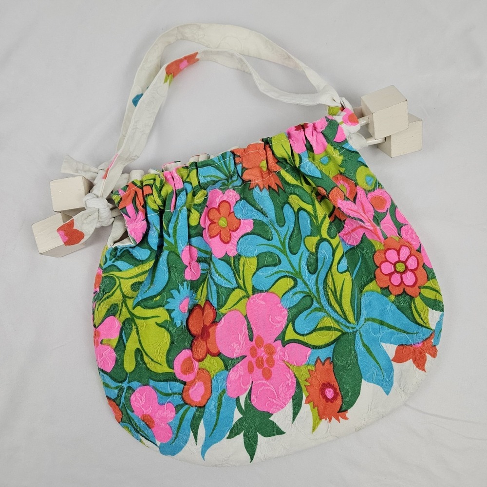 Hippie Handbag Handmade Floral Fabric Purse Retro Coquette Vintage Boho - Picture 3 of 13